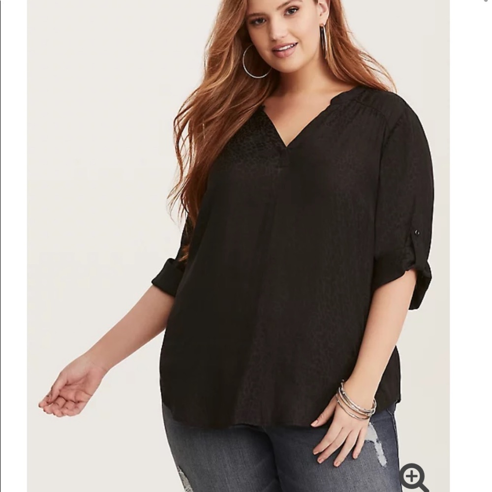 Torrid Harper Leopard Jacquard blouse